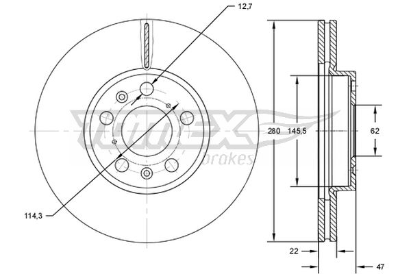 Brzdový kotúč TOMEX Brakes